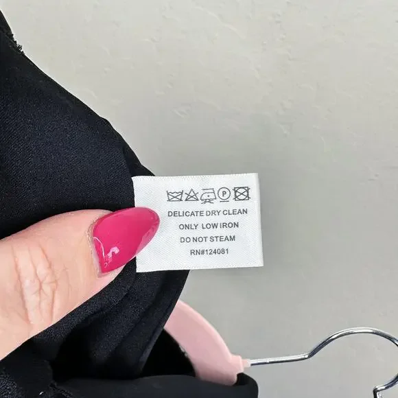 Proenza Schouler Floral Print Blue Black Tie Back Short Sleeve Mini Shift Dress - Picture 14 of 16